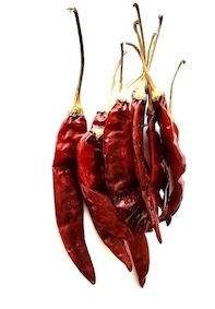 Piments rouges entiers